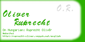 oliver ruprecht business card